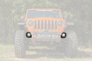 Jeep Wrangler Bumper Overlay - Front - Rugged Ridge - Venator Stubby Ends - Black - `18-`22